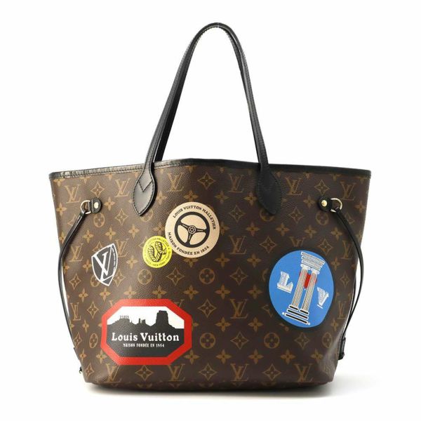 ルイヴィトン トートバッグ モノグラム・ステッカー ネヴァーフルMM ポーチ付き M42844 LOUIS VUITTON