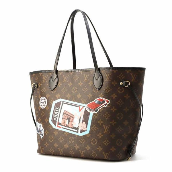 ルイヴィトン トートバッグ モノグラム・ステッカー ネヴァーフルMM ポーチ付き M42844 LOUIS VUITTON