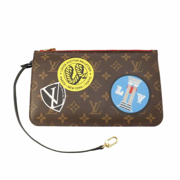 ルイヴィトン トートバッグ モノグラム・ステッカー ネヴァーフルMM ポーチ付き M42844 LOUIS VUITTON