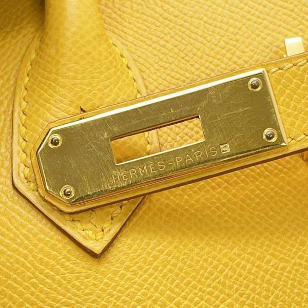 エルメス バーキン35 イエロー/ゴールド金具 クシュベル □D刻印 HERMES Birkin ハンドバッグ