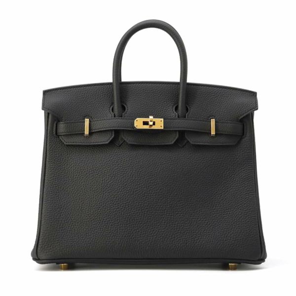 エルメス バーキン25 ブラック/ゴールド金具 トゴ W刻印 HERMES Birkin ハンドバッグ