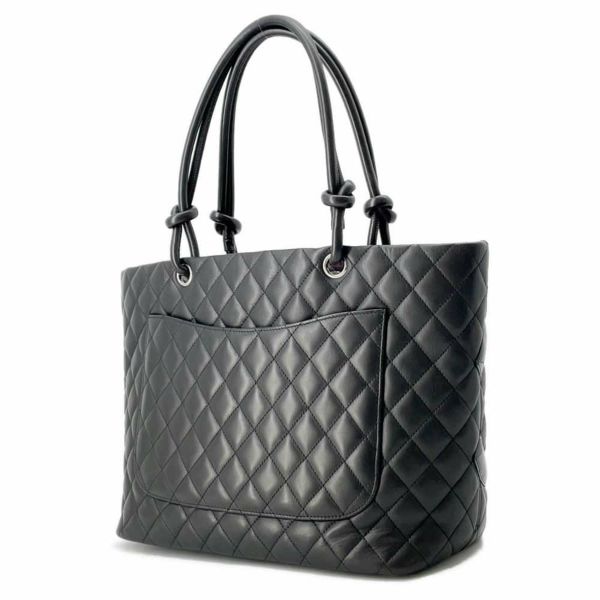 シャネル トートバッグ カンボンライン ラージ ココマーク レザー パテント A25169 CHANEL 黒