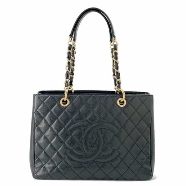 シャネル チェーントートバッグ ココマーク マトラッセ GST A50995 CHANEL バッグ ショルダーバッグ 黒