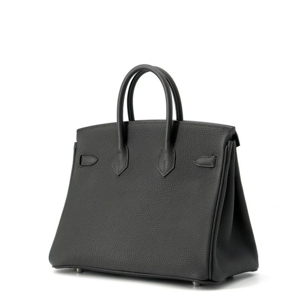 エルメス バーキン25 グラファイト/シルバー金具 トゴ C刻印 HERMES Birkin ハンドバッグ