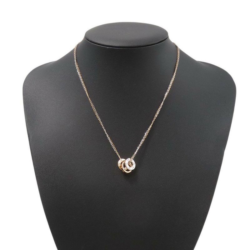 カルティエ ネックレス LOVE ネックレス ダイヤモンド 6P 計0.01ct K18PG/K18WG B7219700 ラブサークル スリーフープ ペンダント