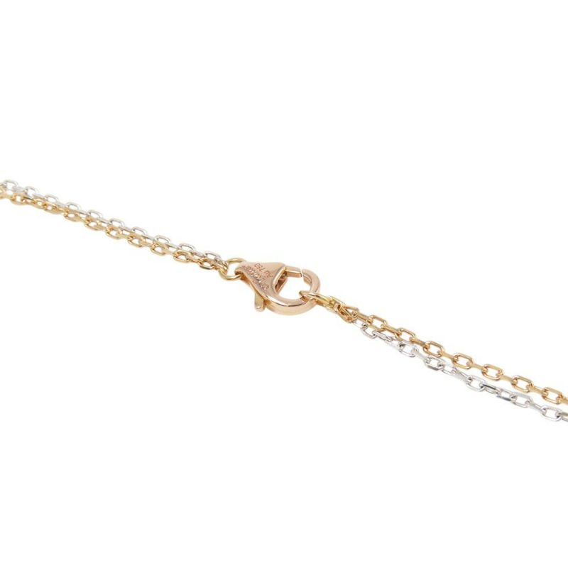 カルティエ ネックレス LOVE ネックレス ダイヤモンド 6P 計0.01ct K18PG/K18WG B7219700 ラブサークル スリーフープ ペンダント