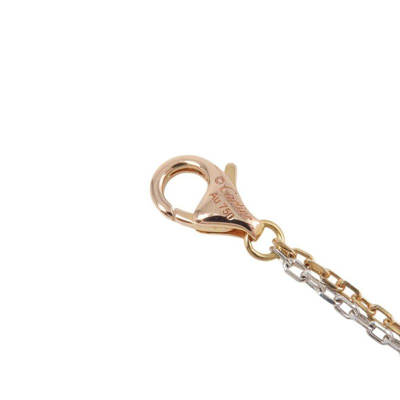 カルティエ ネックレス LOVE ネックレス ダイヤモンド 6P 計0.01ct K18PG/K18WG B7219700 ラブサークル スリーフープ ペンダント