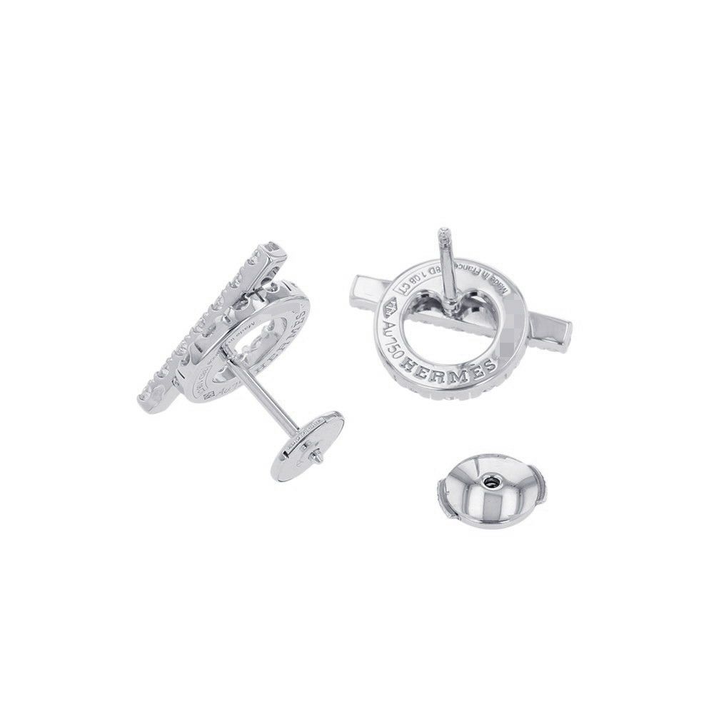 エルメス ピアス フィネス ダイヤモンド 34P 計0.92ct K18WGホワイトゴールド HERMES ジュエリー