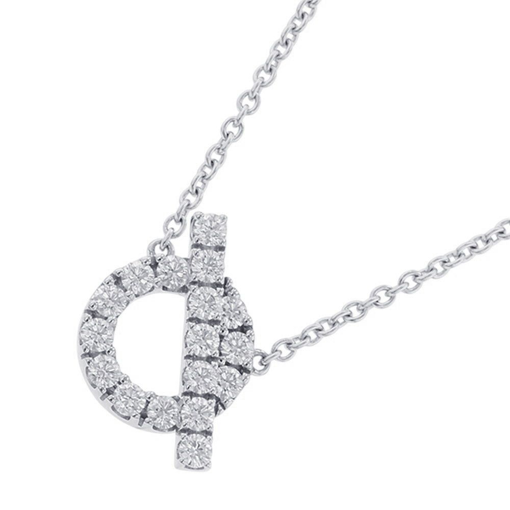 エルメス ネックレス フィネス ペンダント ダイヤモンド 17P 計0.46ct K18WGホワイトゴールド HERMES