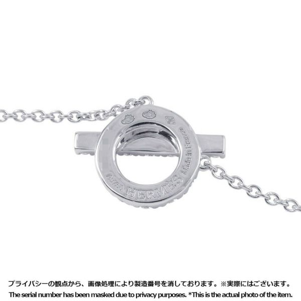 エルメス ネックレス フィネス ペンダント ダイヤモンド 17P 計0.46ct K18WGホワイトゴールド HERMES