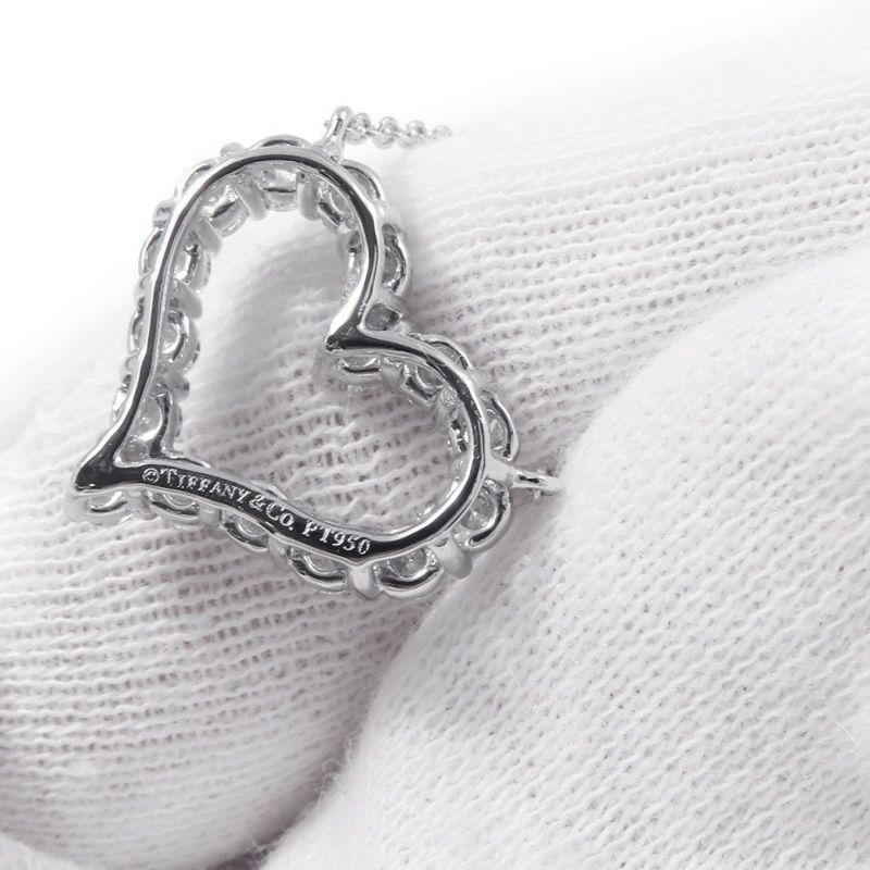 ティファニー ネックレス センチメンタル ハート バイ ザ ヤード ペンダント ダイヤモンド Pt950プラチナ Tiffany&Co.