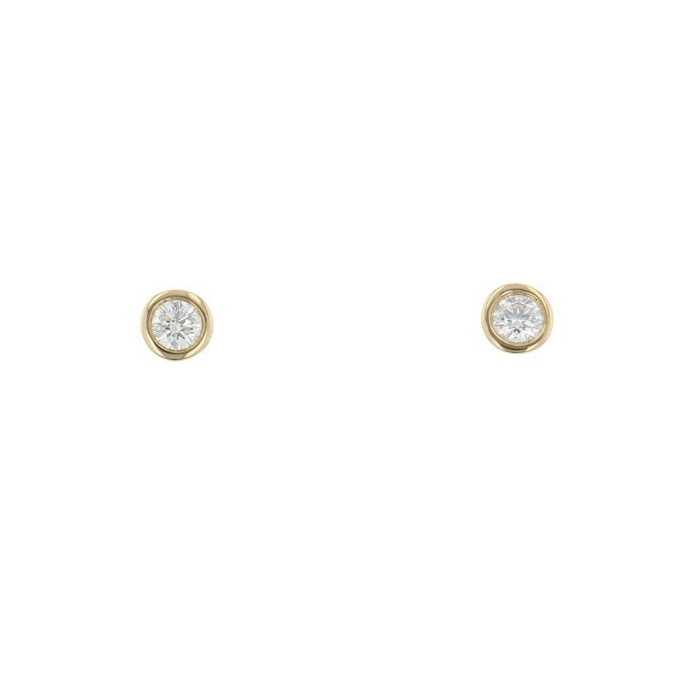 ティファニー ピアス エルサ・ペレッティ バイ ザ ヤード ピアス ダイヤモンド 2P 計約0.16ct K18YGイエローゴールド ジュエリー