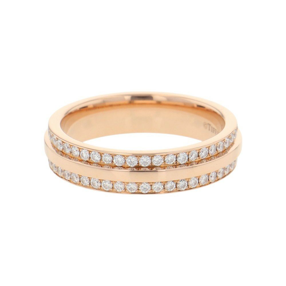 ティファニー リング Tナロー パヴェ ダイヤモンド 計0.45ct K18PGピンクゴールド サイズ約10号 60151485 Tiffany&Co. 指輪