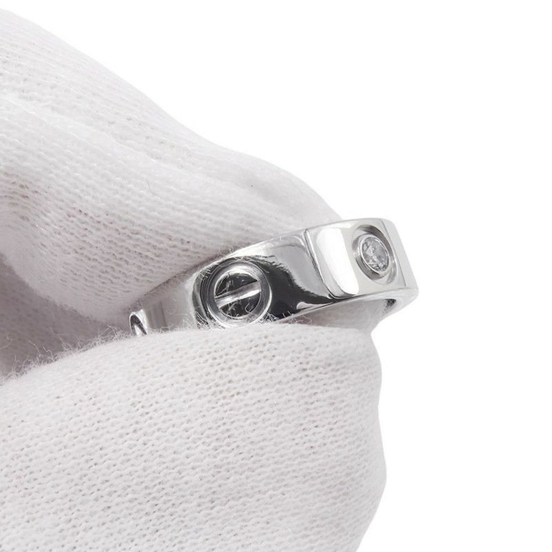 カルティエ リング LOVE リング クラシックモデル ダイヤモンド 1P 約0.07ct Pt950プラチナ サイズ51 B4046700 指輪 ラブリング