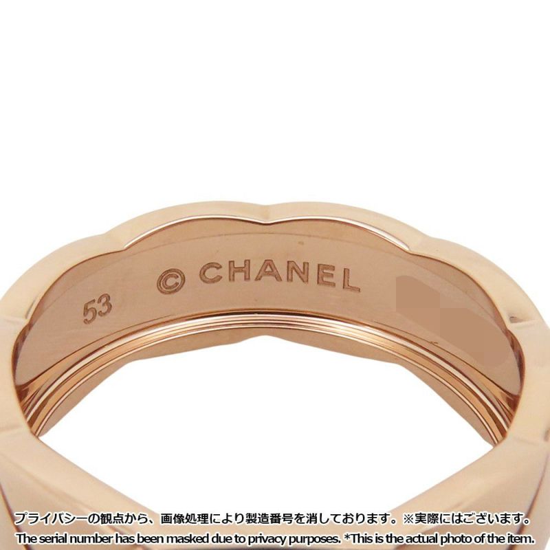 シャネル リング ココ クラッシュ ミディアムモデル K18PGピンクゴールド リングサイズ53 J10817 CHANEL 指輪