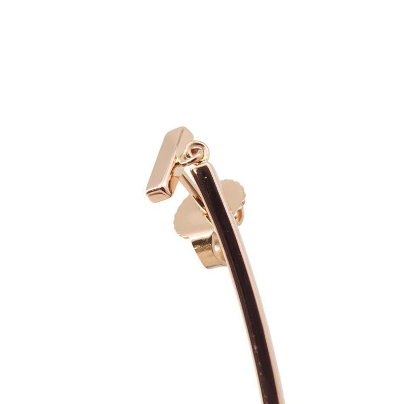 ティファニー ピアス Tワイヤー バー K18PGピンクゴールド 62271876 Tiffany&Co. ジュエリー