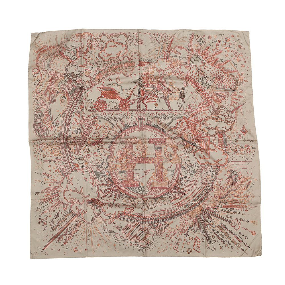 エルメス スカーフ カレ90 プリーズ・ホールド・ザ・ライン Please Hold The Line HERMES シルク 2025春夏