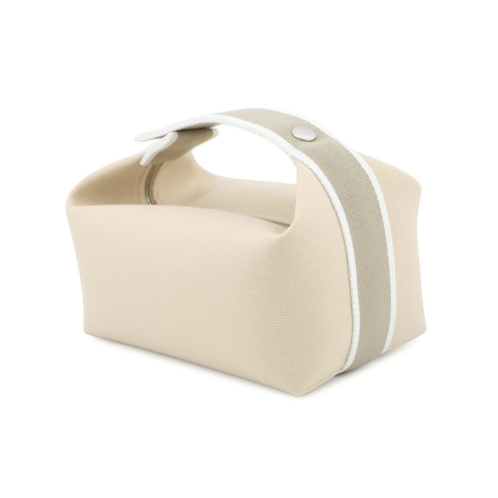 エルメス ポーチ ブリッド・ア・ブラックPM ベージュ/シルバー金具 キャンバス HERMES バッグ 小物入れ