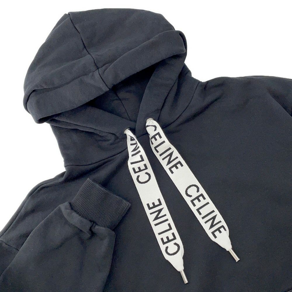 セリーヌ パーカー ルーズ フーディー コットン メンズサイズXS 2Y468670Q CELINE トップス 黒