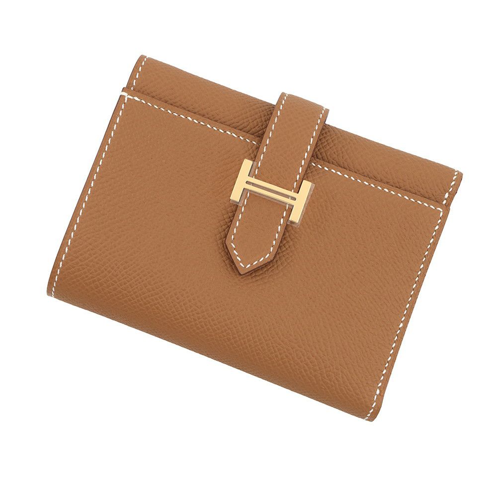 エルメス 三つ折り財布 ベアン コンビネ ゴールド/ゴールド金具 エプソン W刻印 HERMES 財布