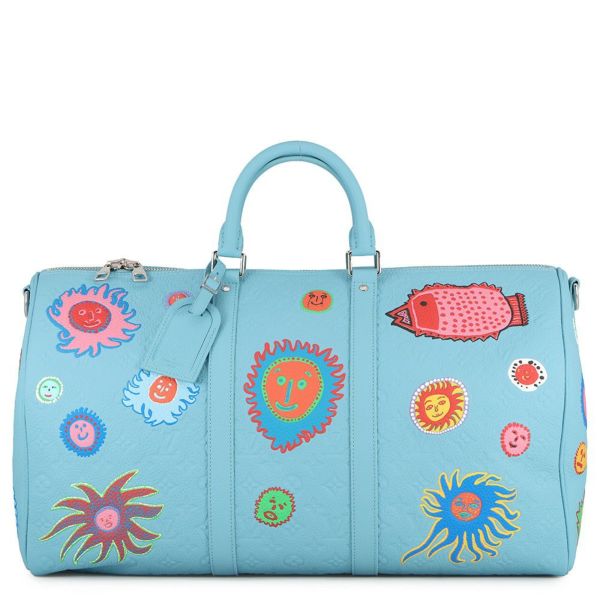 ルイヴィトン ボストンバッグ モノグラム・トリヨン LV×YK バンドリエール50 M21713 旅行用バッグ トラベル 草間彌生 コラボ