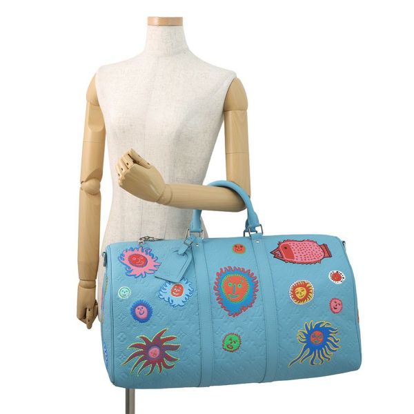 ルイヴィトン ボストンバッグ モノグラム・トリヨン LV×YK バンドリエール50 M21713 旅行用バッグ トラベル 草間彌生 コラボ