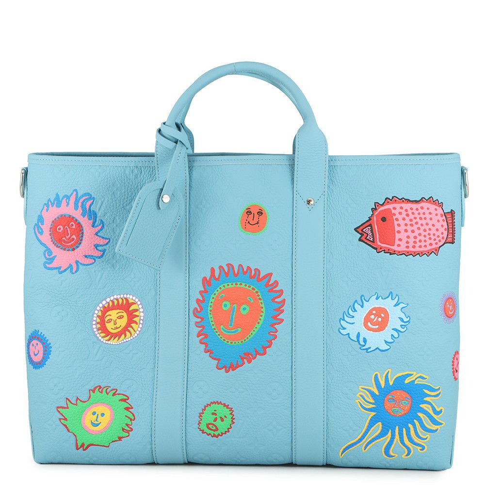 ルイヴィトン トートバッグ モノグラム・トリヨン LV x YK ウィークエンドトート M21717 草間彌生 コラボ ヴィトン バッグ