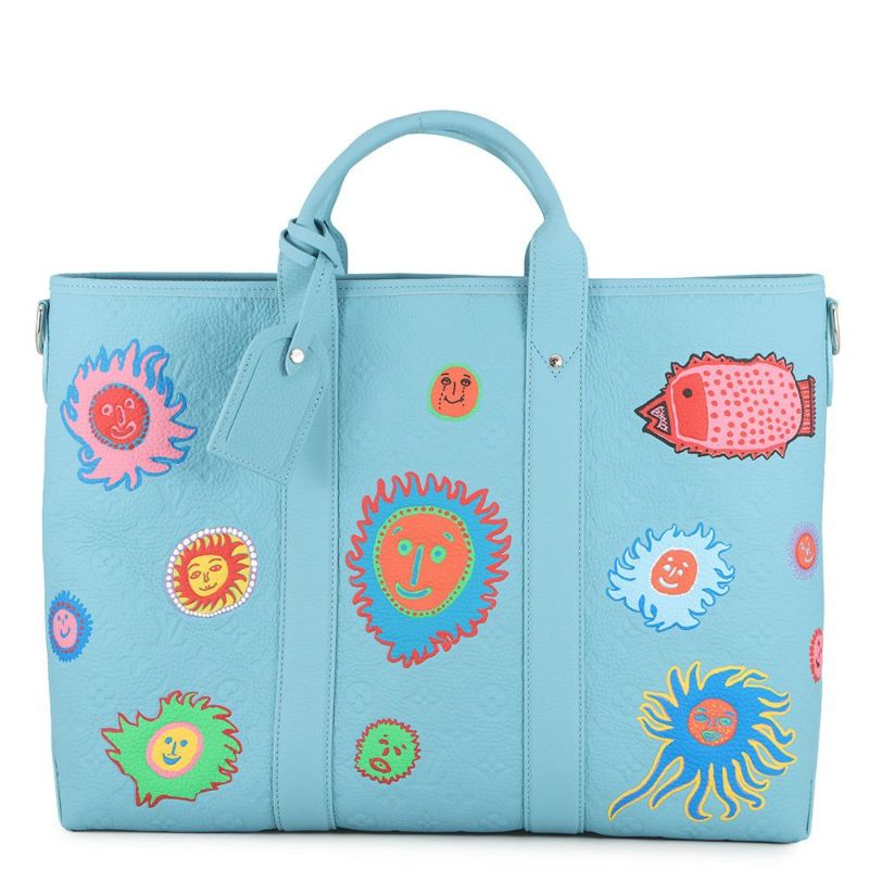 ルイヴィトン トートバッグ モノグラム・トリヨン LV x YK ウィークエンドトート M21717 草間彌生 コラボ ヴィトン バッグ