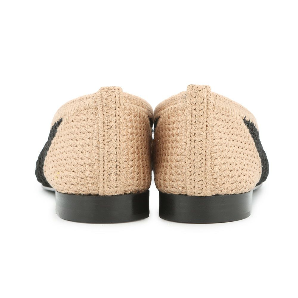 シャネル パンプス バレリーナ フラット ラフィア G38986 レディースサイズ36 G46352 CHANEL 2025春夏 黒