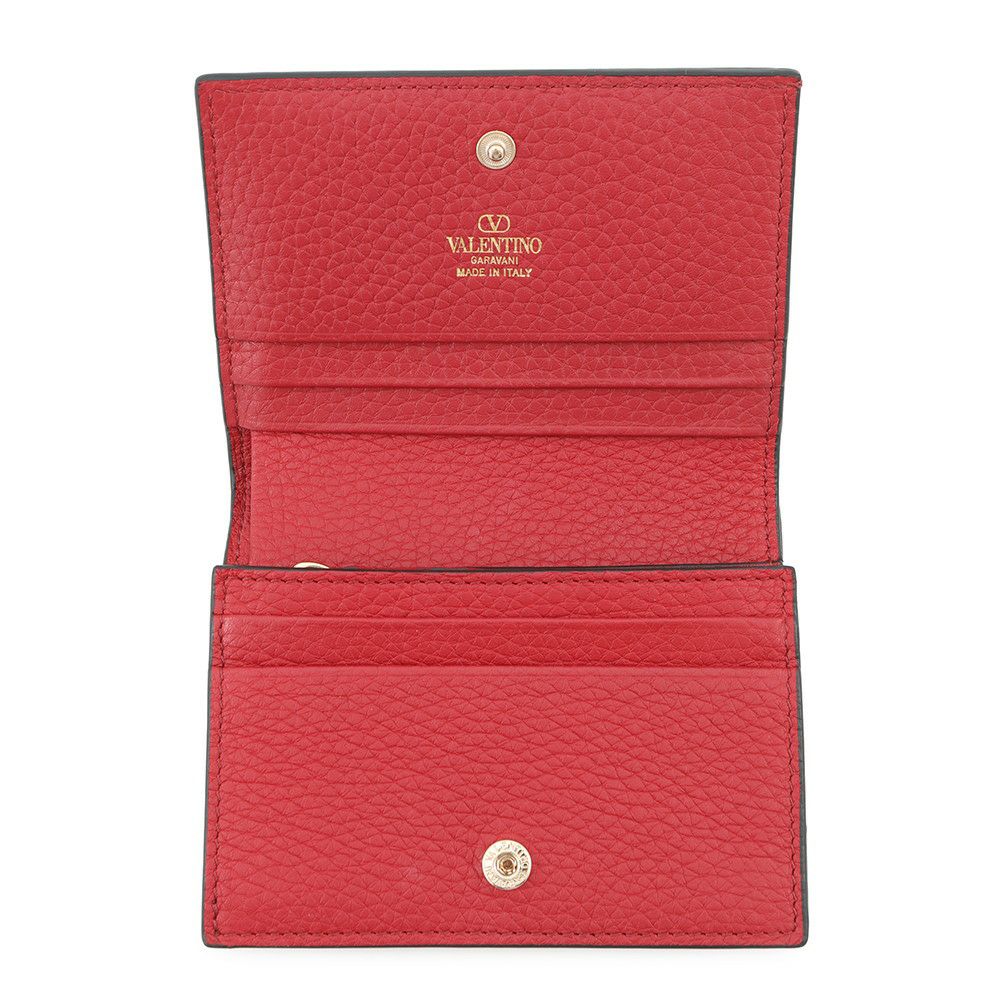 ヴァレンティノ・ガラヴァーニ 二つ折り財布 ロックスタッズ コンパクトウォレット レザー5W2P0P39VSH VALENTINO