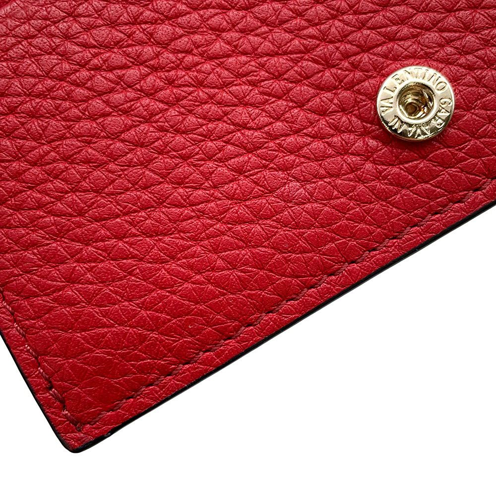 ヴァレンティノ・ガラヴァーニ 二つ折り財布 ロックスタッズ コンパクトウォレット レザー5W2P0P39VSH VALENTINO
