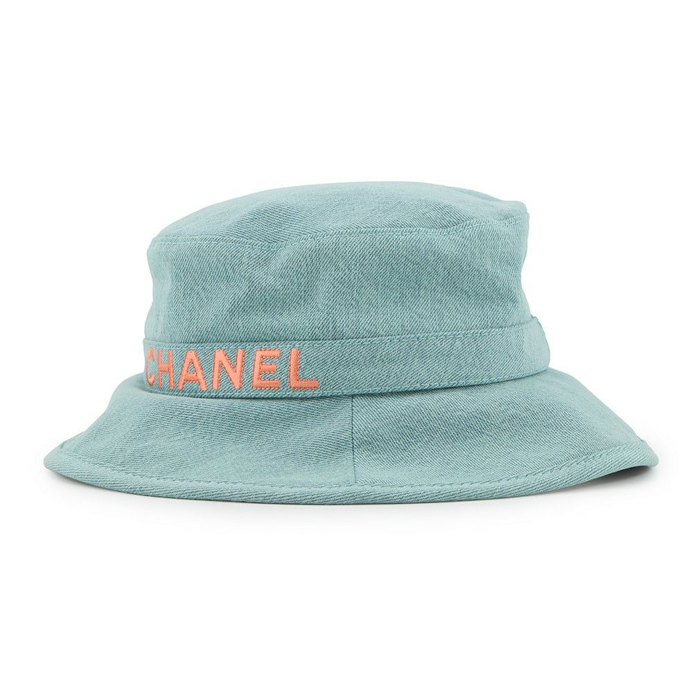 シャネル ハット ロゴ デニム サイズM CHANEL 帽子 バケットハット