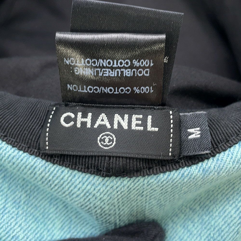 シャネル ハット ロゴ デニム サイズM CHANEL 帽子 バケットハット