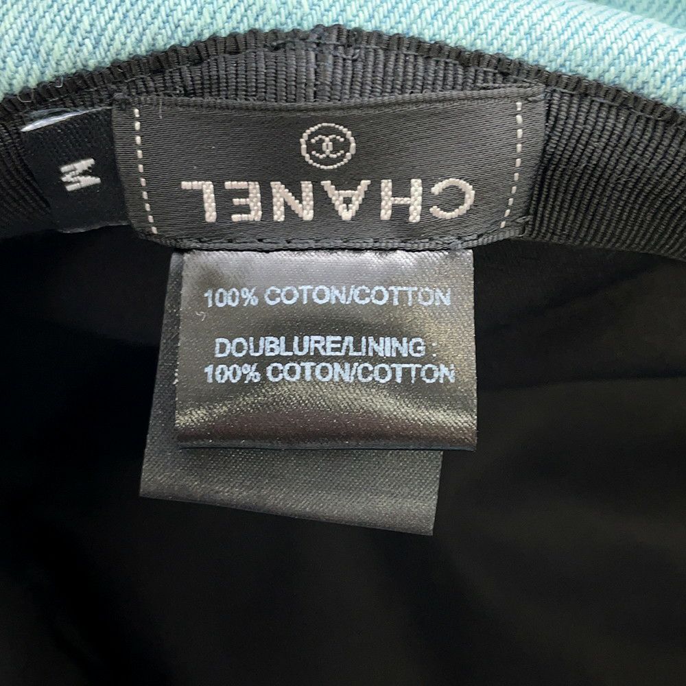 シャネル ハット ロゴ デニム サイズM CHANEL 帽子 バケットハット