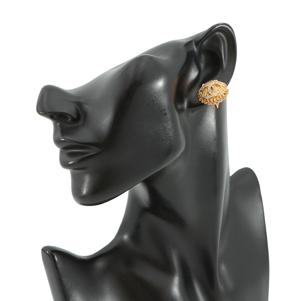 シャネル イヤリング シェル モチーフ ココマーク ラインストーン CHANEL アクセサリー