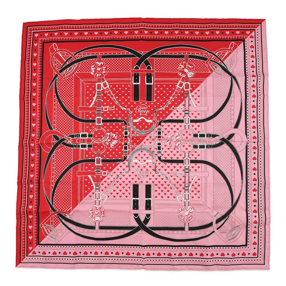 エルメス スカーフ カレ70 Grand Manege Bandana Love HERMES シルク 2019年春夏