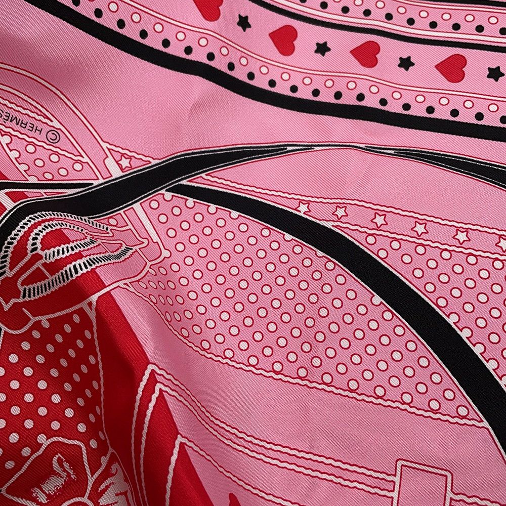 エルメス スカーフ カレ70 Grand Manege Bandana Love HERMES シルク 2019年春夏