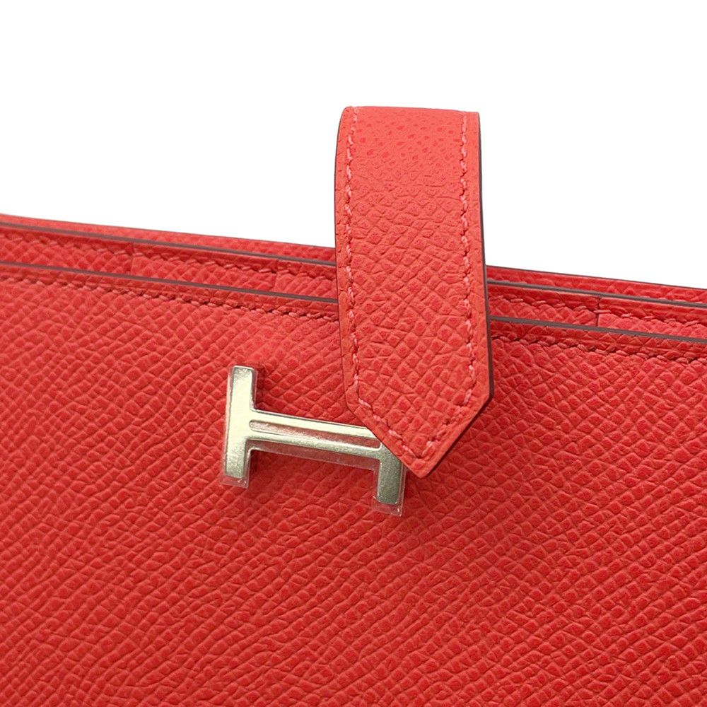 エルメス 長財布 ベアンスフレ オレンジフィールド/シルバー金具 エプソン W刻印 HERMES 財布