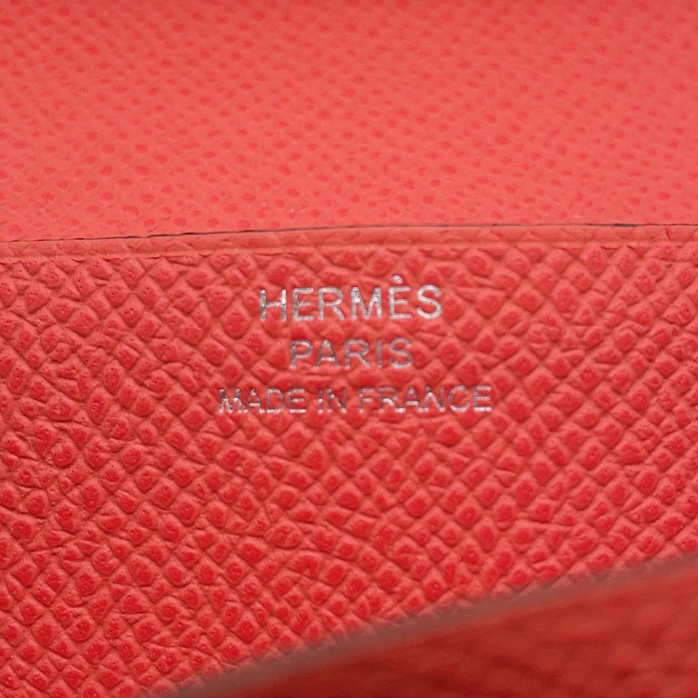 エルメス 長財布 ベアンスフレ オレンジフィールド/シルバー金具 エプソン W刻印 HERMES 財布