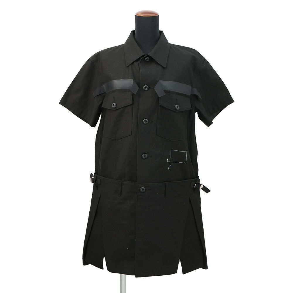サカイ ワンピース sacai x WTAPS コットンバック サテンドレス レディースサイズ2 25-07771 sacai 黒