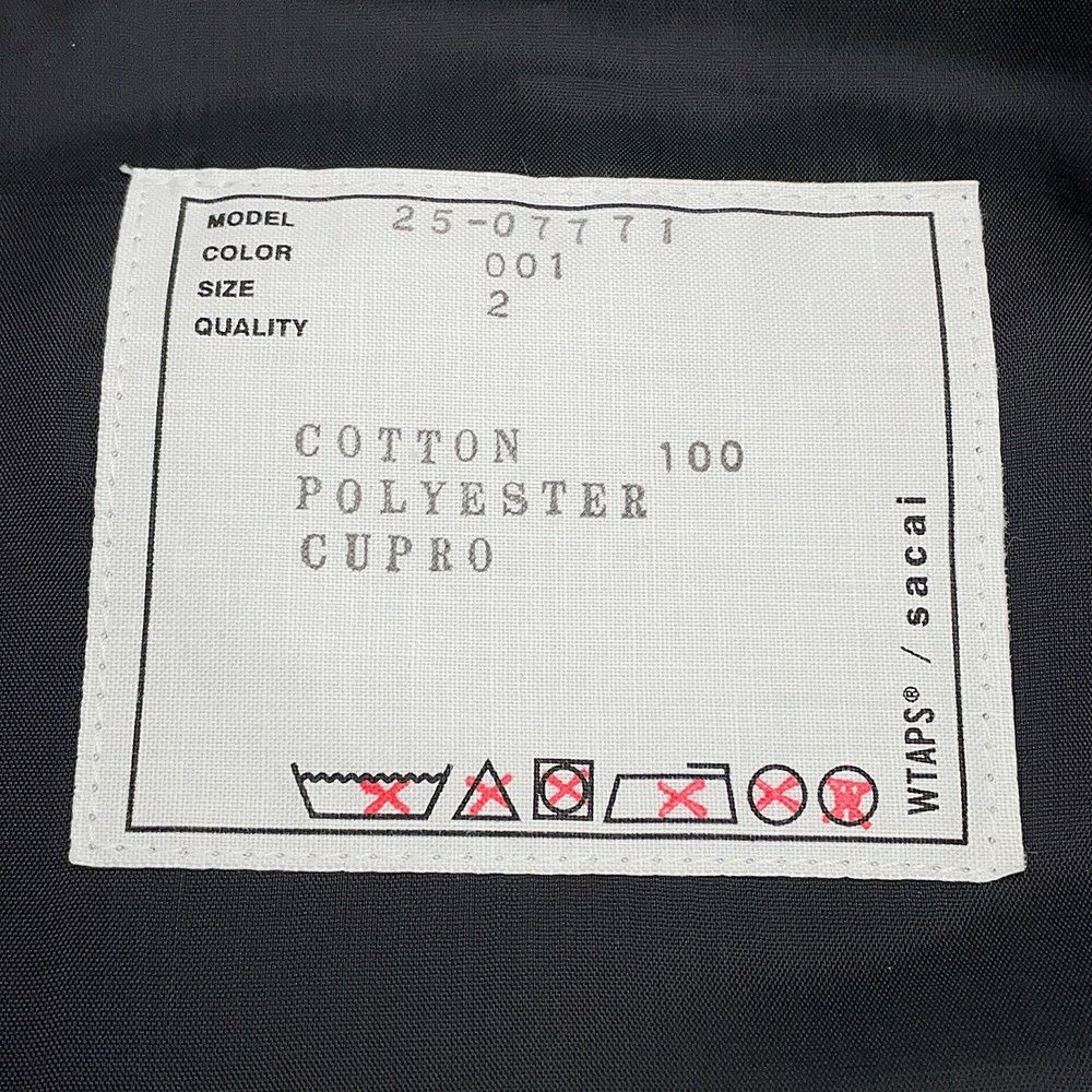 サカイ ワンピース sacai x WTAPS コットンバック サテンドレス レディースサイズ2 25-07771 sacai 黒
