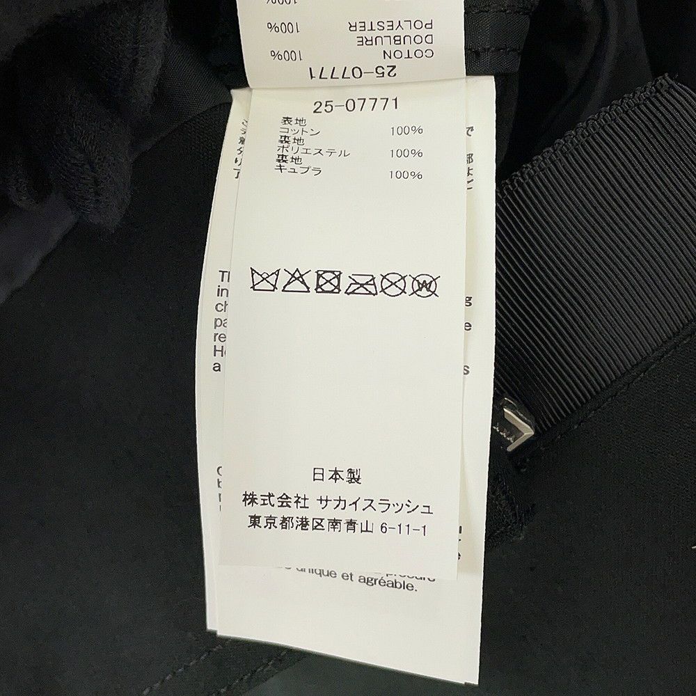 サカイ ワンピース sacai x WTAPS コットンバック サテンドレス レディースサイズ2 25-07771 sacai 黒