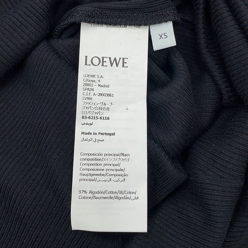 ロエベ タンクトップ コットン レディースサイズXS S359Y23XAM LOEWE 黒 トップス