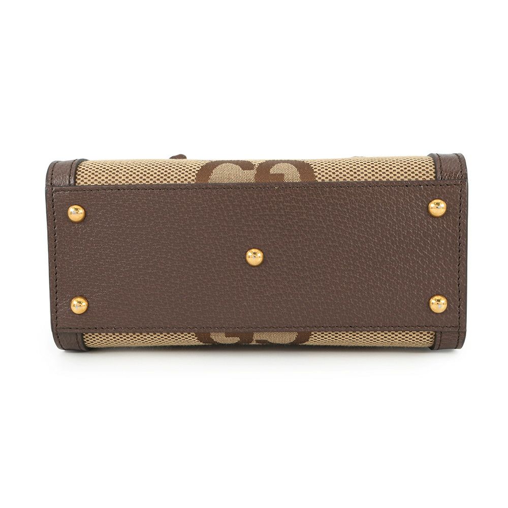 グッチ ハンドバッグ ダイアナ ミニ ジャンボGG GGキャンバス/レザー 655661 GUCCI 2wayショルダー