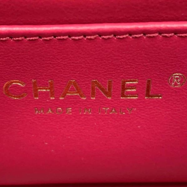 シャネル チェーンショルダーバッグ ミニ マトラッセ ココマーク カメリア ラムスキン AS4041 CHANEL 黒