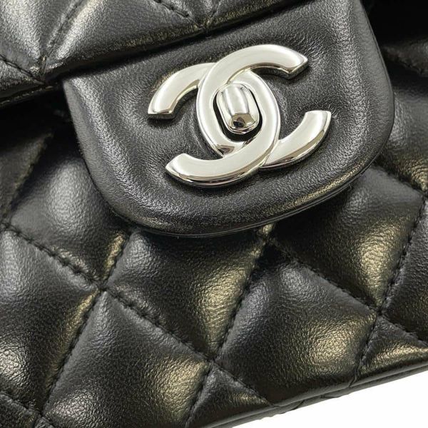 シャネル チェーンショルダーバッグ マトラッセ23 ココマーク ダブルチェーン ラムスキン A01113 CHANEL 黒