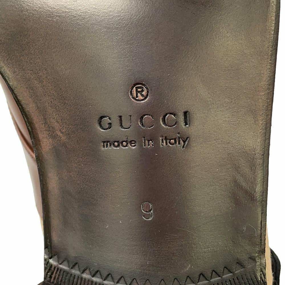 グッチ ブーツ ジャンボGG レースアップ アンクルブーツ キャンバス/レザー メンズサイズ9 680813 GUCCI 靴