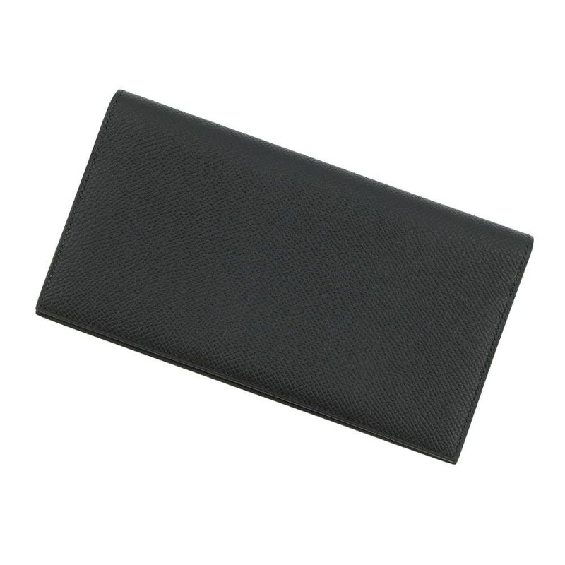 エルメス 長財布 MC2 フレミング ブラック エプソン W刻印 HERMES 財布 メンズ 黒