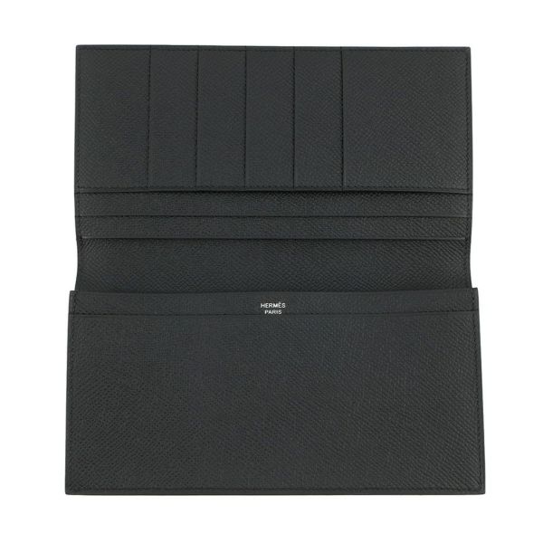 エルメス 長財布 MC2 フレミング ブラック エプソン W刻印 HERMES 財布 メンズ 黒