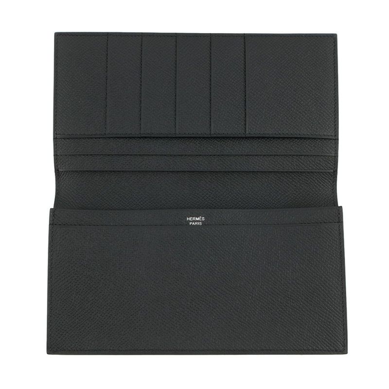 エルメス 長財布 MC2 フレミング ブラック エプソン W刻印 HERMES 財布 メンズ 黒